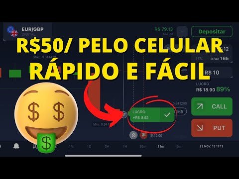 IQ OPTION- ESTRATÉGIA PARA GANHAR R$50 NA IQ OPTION PELO CELULAR