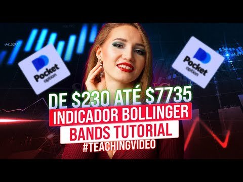 POCKET OPTION OTC ESTRATÉGIA DE TRADING | Tutorial indicador de bandas de bollinger $230 a $7735