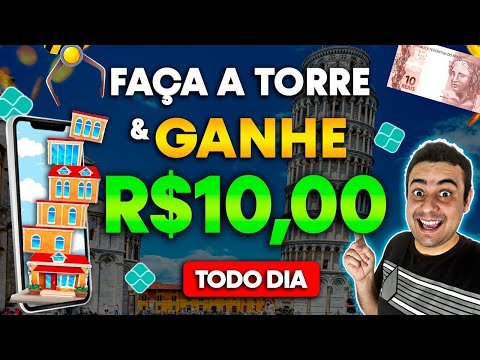 🗼CONSTRUA A TORRE para GANHAR R$10,00 via pix – APP de JOGO que GANHA DINHEIRO de VERDADE PAGANDO